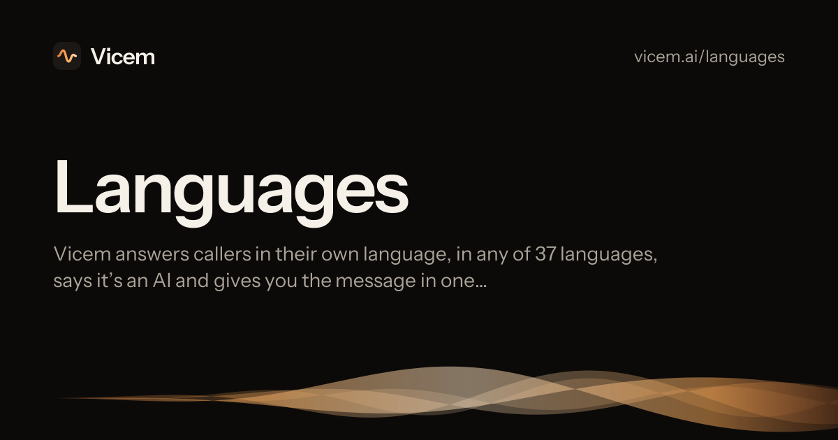 Overblown Language An AI that answers your calls in 37 languages | Vicem